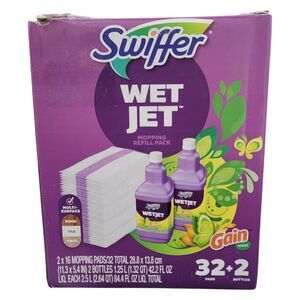 Swiffer WetJet Mopping Refill Pack, Gain, 32 Pads + 2 Refills